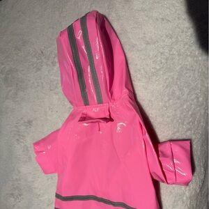 Pink dog rain jacket